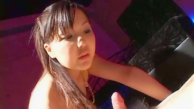 Rio Nakumara gives a professional Asian blowjob