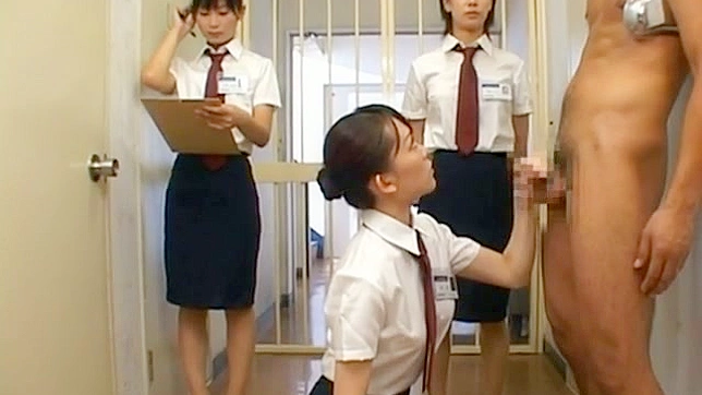 New priers get carefully searched by horny female guards