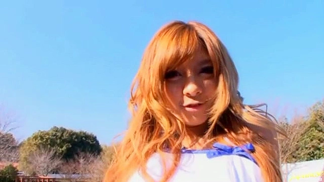 Cosplay Japanese nymph Rin Aikawa deepthroats cock