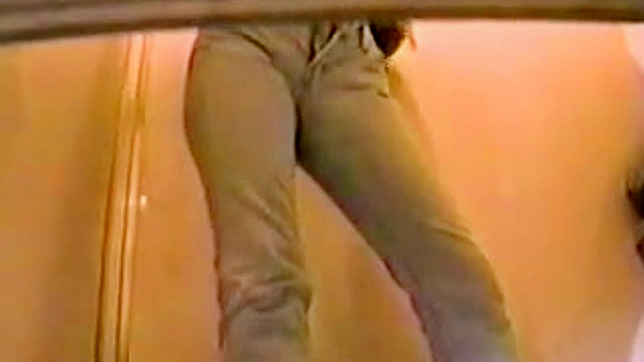 Adorable japanese doll with hairy pussy is ing in the toilet