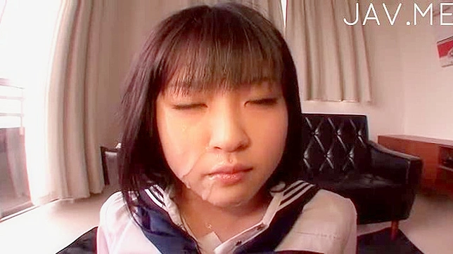 Young asian teenager with small nipples goes facial