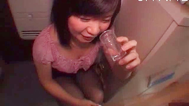 Beautiful Japanese Teen Swallowing Sperm