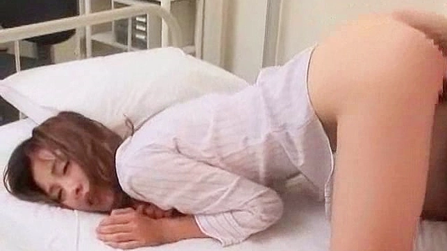 Japanese patient gets her cave fingered in the medical room