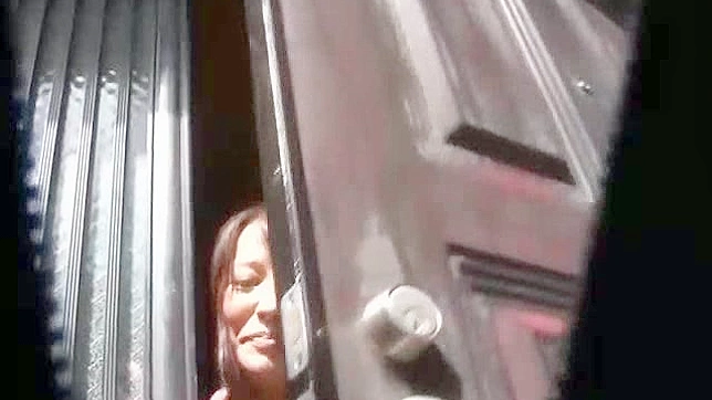 Adorable and cute japanese housewife is kissing her stranger