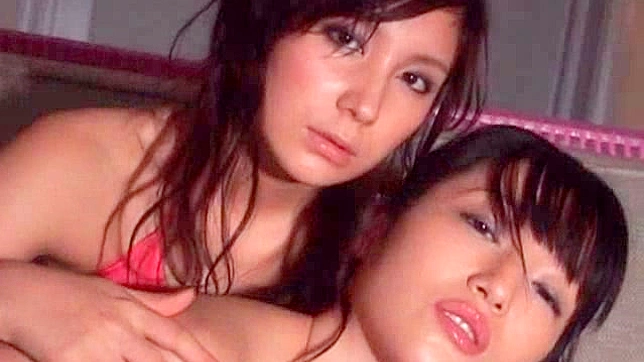 Sexy lesbians fondle bodies