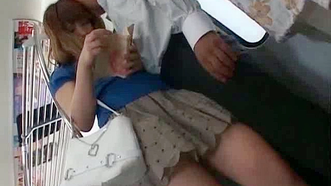 Asian hotties gets dirty on the train sucking large cock and eating cum