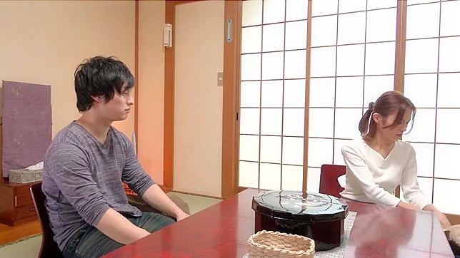 Japanese wife takes a break from her usual activities to visit her fuck buddy
