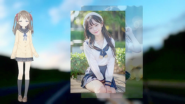Beautiful girl in a sailor suit wants sex AI porn