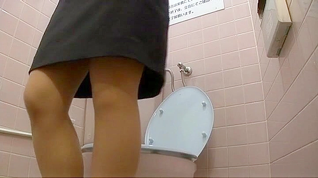 Office Toilet Voyeur - Japanese Office Lady Masturbation Caught on Camera