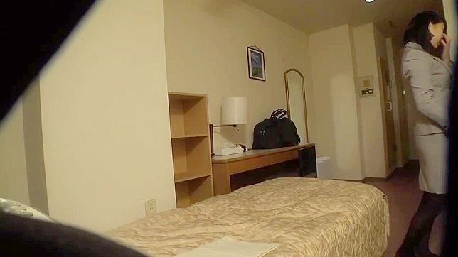 Japanese Woman Unaware as Voyeur Installs Spy Camera to Catch Her Masturbation in Hotel Room