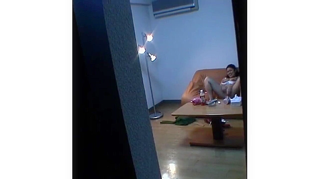 Voyeuristic Spy Camera Catches Japanese Mother Engaging in Slutty Self-Pleasuring