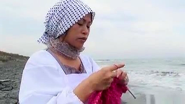 Mature on the Beach Gets Fucked by Stranger in Asian Porn
