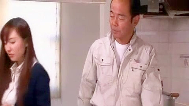 Japan Father-in-Law Kinky Sex with Son wife and dildos
