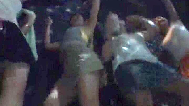 Rough Sex in Crowded Club with Drunk Guys and Poor girl