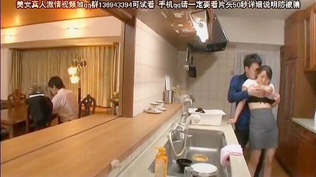 Sexy New Wife Gets Surprised by Sneaky Son in the Kitchen