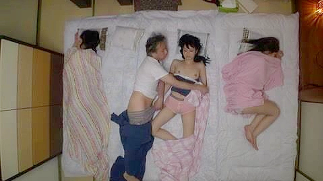 Harmonious Family Life with Stepdad and Two Teens in JAV Porn Video