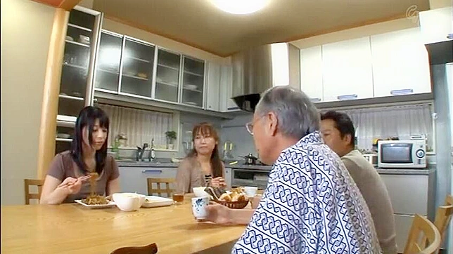Sexy Grandpa and Young Japanese Maid in Steamy Bathroom Encounter