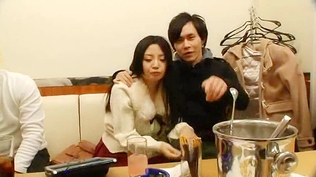 Watching his girlfriend get fucked in public by two cops - a wild Japan porn experience