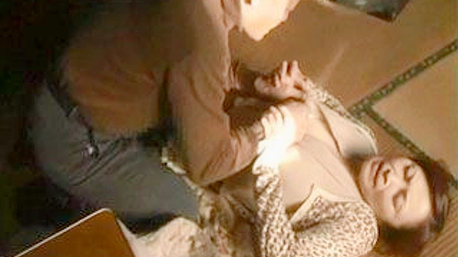 Unable to resist her neighbor advances, this poor Japanese wife lets him take advantage while her husband is away.