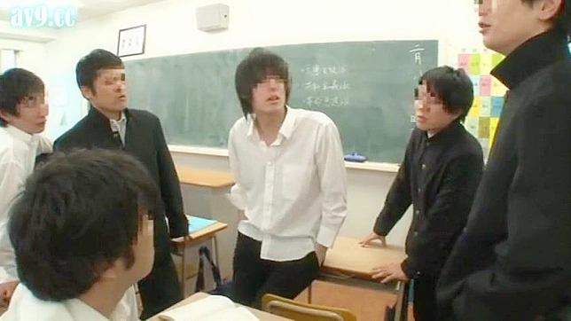 New Student Wild initiation at Asian school with Busty classmates