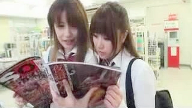 Sexy Student Explores Erotic Magazine in Secret