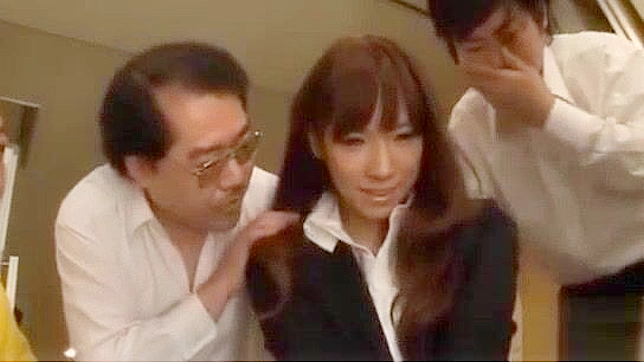 Japanese College Teacher's Hardcore Breast Play with Students
