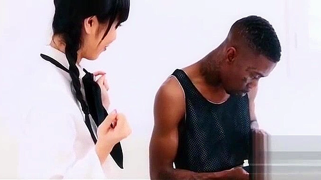 Japanese Schoolgirl Gets Banged by Black Stud!