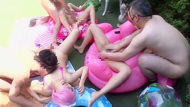 Japanese cosplay anime 3 in 1 cute lesbian threesome!