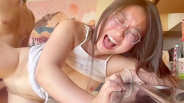 Cute Asian fucks while standing on a cam - Real Japanese Amateur Uncensored