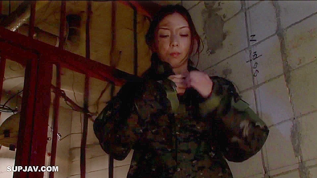 Military Woman was Locked in a Cell with Naked Beautiful Girl, Erotic