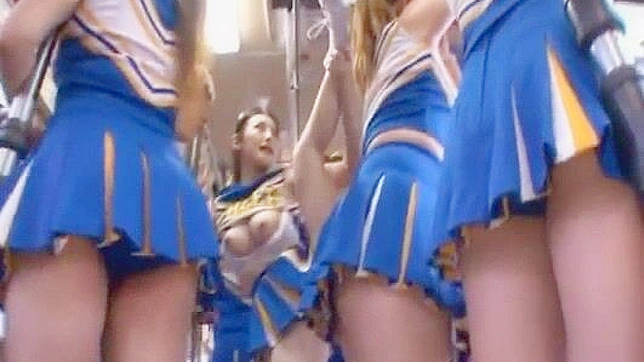 Hot Japanese Cheerleaders Seduce Innocent Passengers On Crowded City Bus Ride